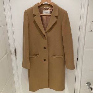 BABATON Aritzia camel wool blend coat